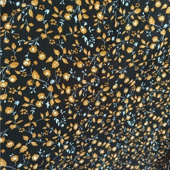 LUSH Asymmetrical Black Brown Ditsy Skirt ~ L ~ NWT! - Picture 2 of 5